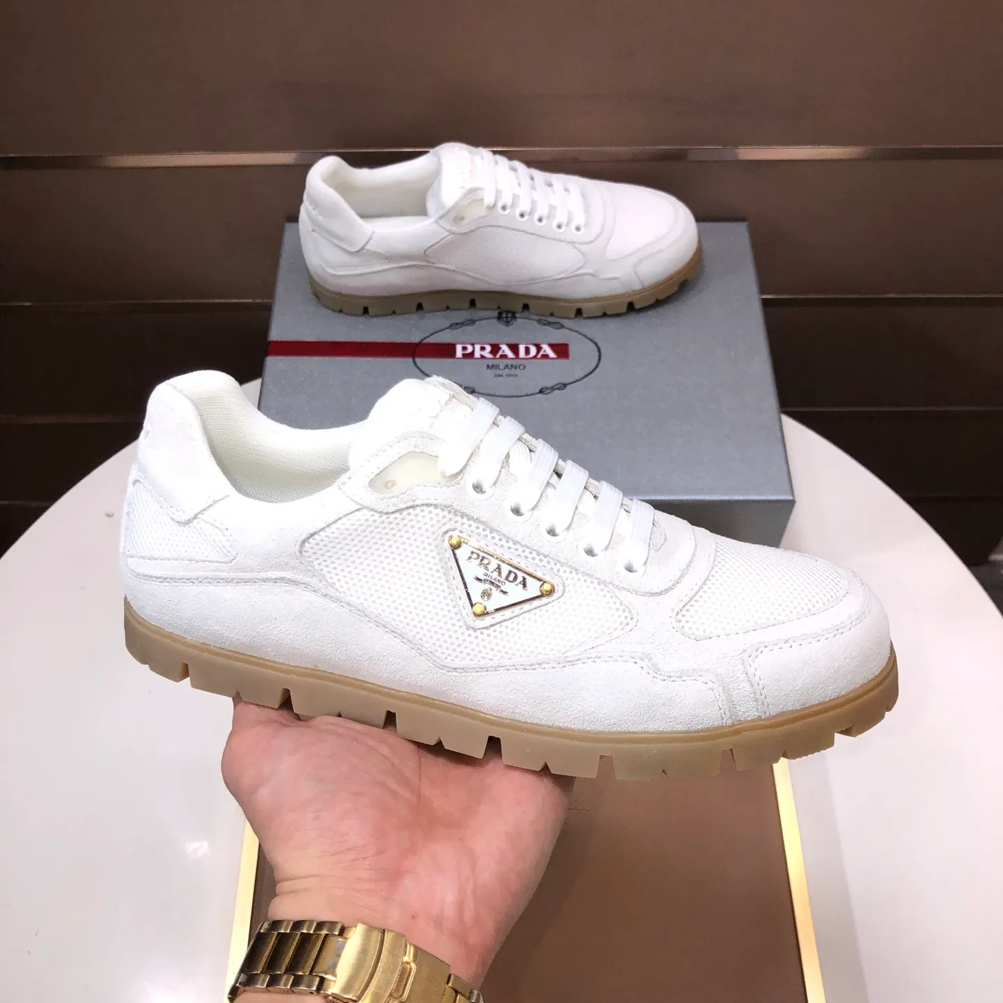 Men's shoes 💰540💰[PRADA] Top original, new season, high-quality original cow products, top imported calfskin with original imported glue, imported cowhide inside with original cowhide feet, original outsole! Quality guaranteed! Code 38-45 (45 customized)